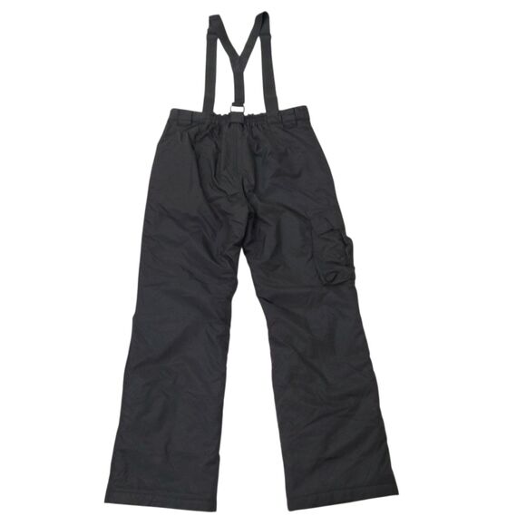 Sport Essentials Cargo Snow Pants Large Black Suspenders Insulated Nylon Winter - Picture 6 of 11